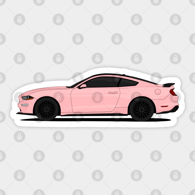 MUSTANG GT PINK Sticker by VENZ0LIC